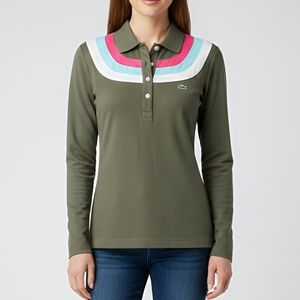 Vintage Lacoste Women’s Long Sleeve Polo Shirt – Size 40 (Fits Like Medium)